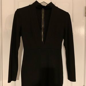 Black bodycon mini dress